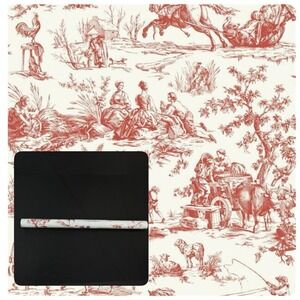 York Wallpaper 1 Roll GR5925 Seasons Toile Red White Vintage Motif Wallcoverings